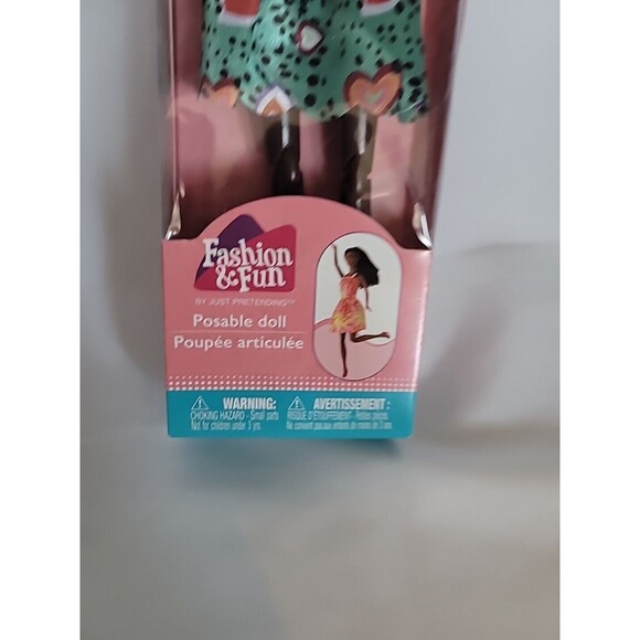 New FASHION DOLL Fashion Fun Posable BLACK DOLL By Just Doll 9" - Picture 4 of 7